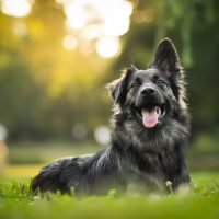 german shepherd during sunset in grass