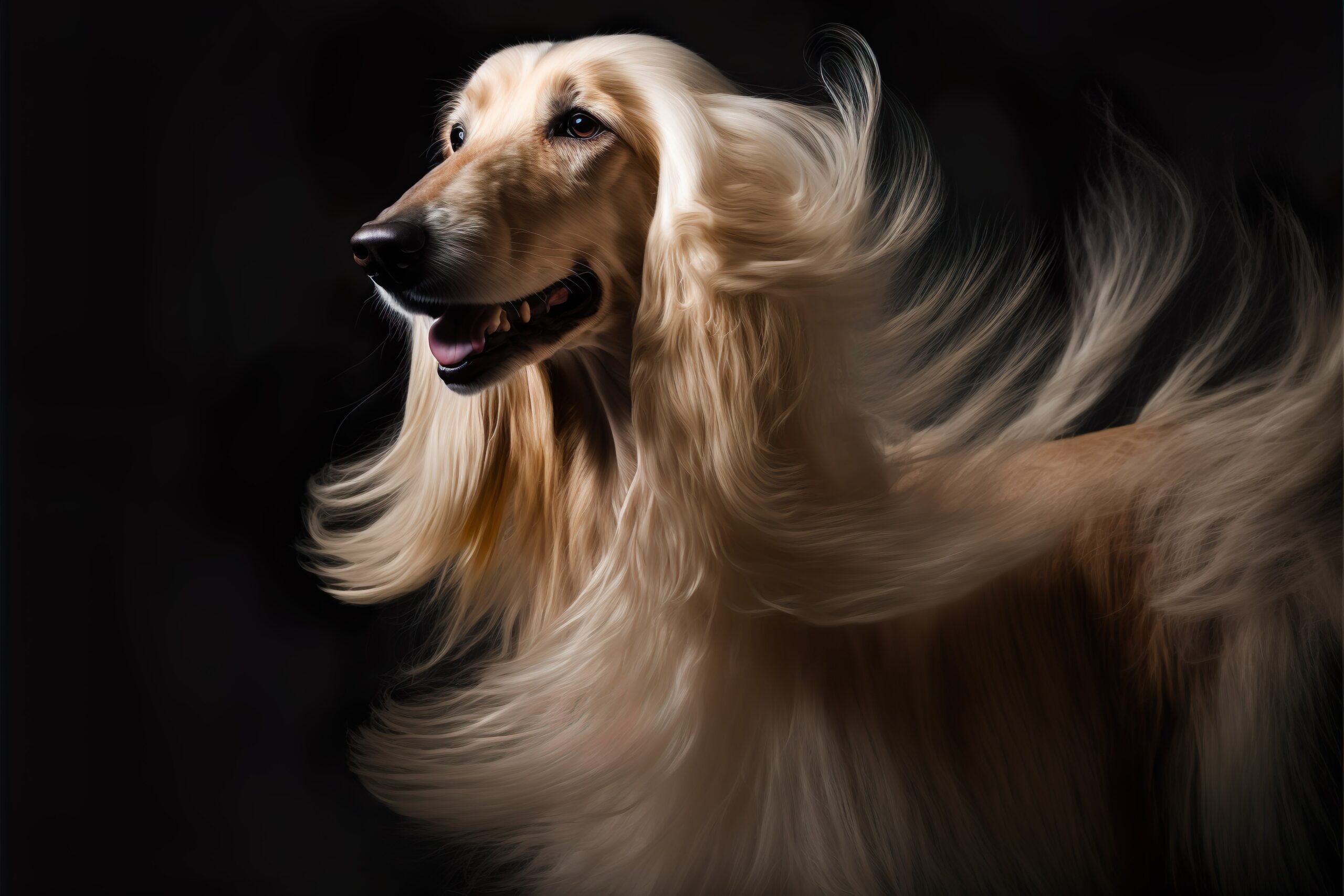 afghan hound long hair