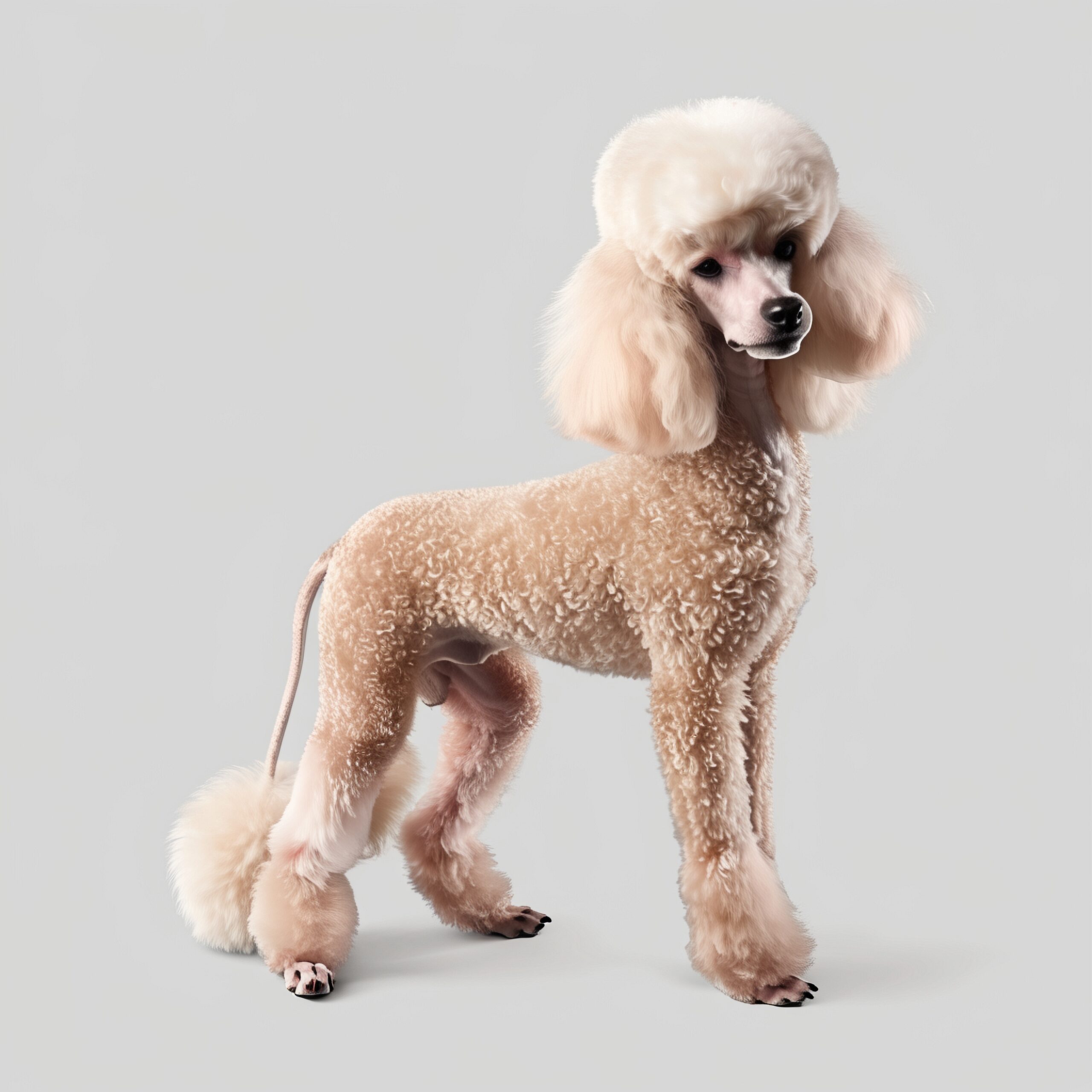 standard poodle groomed