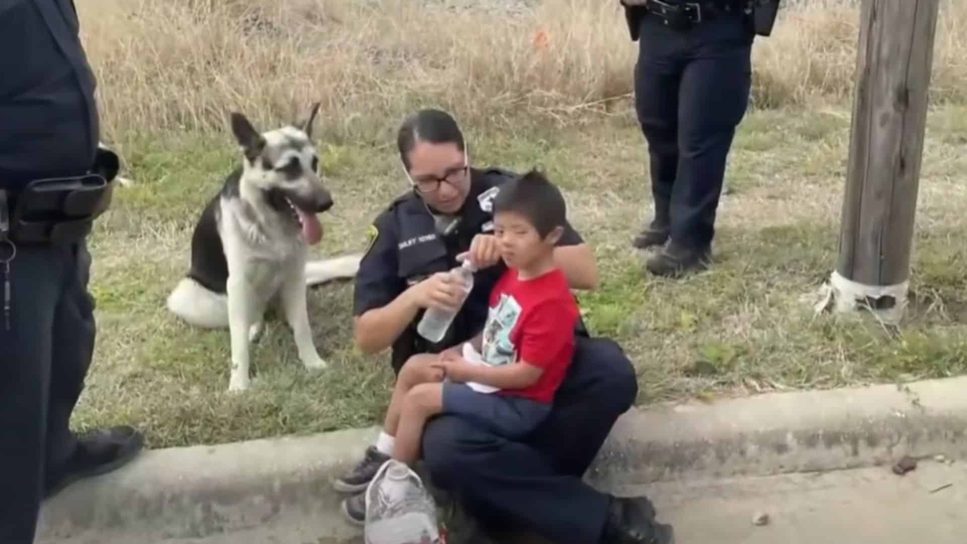 Loyal German Shepherd Protects 5-Year-Old Missing Boy