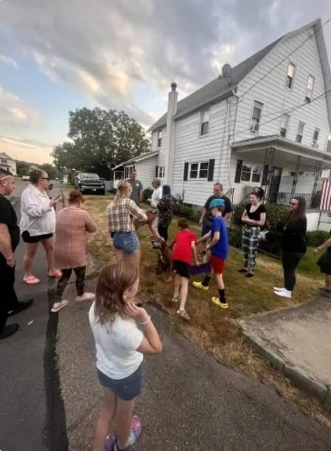 neighbors greeting mellow for the last time