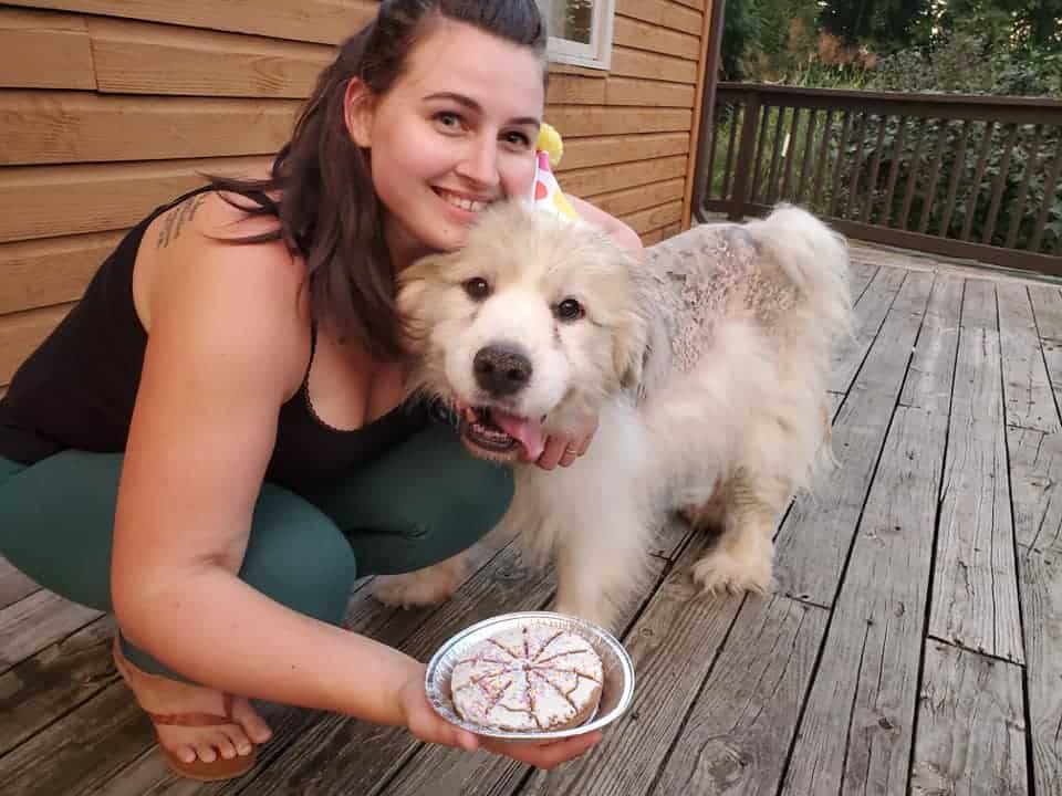 Girl with beautiful dog