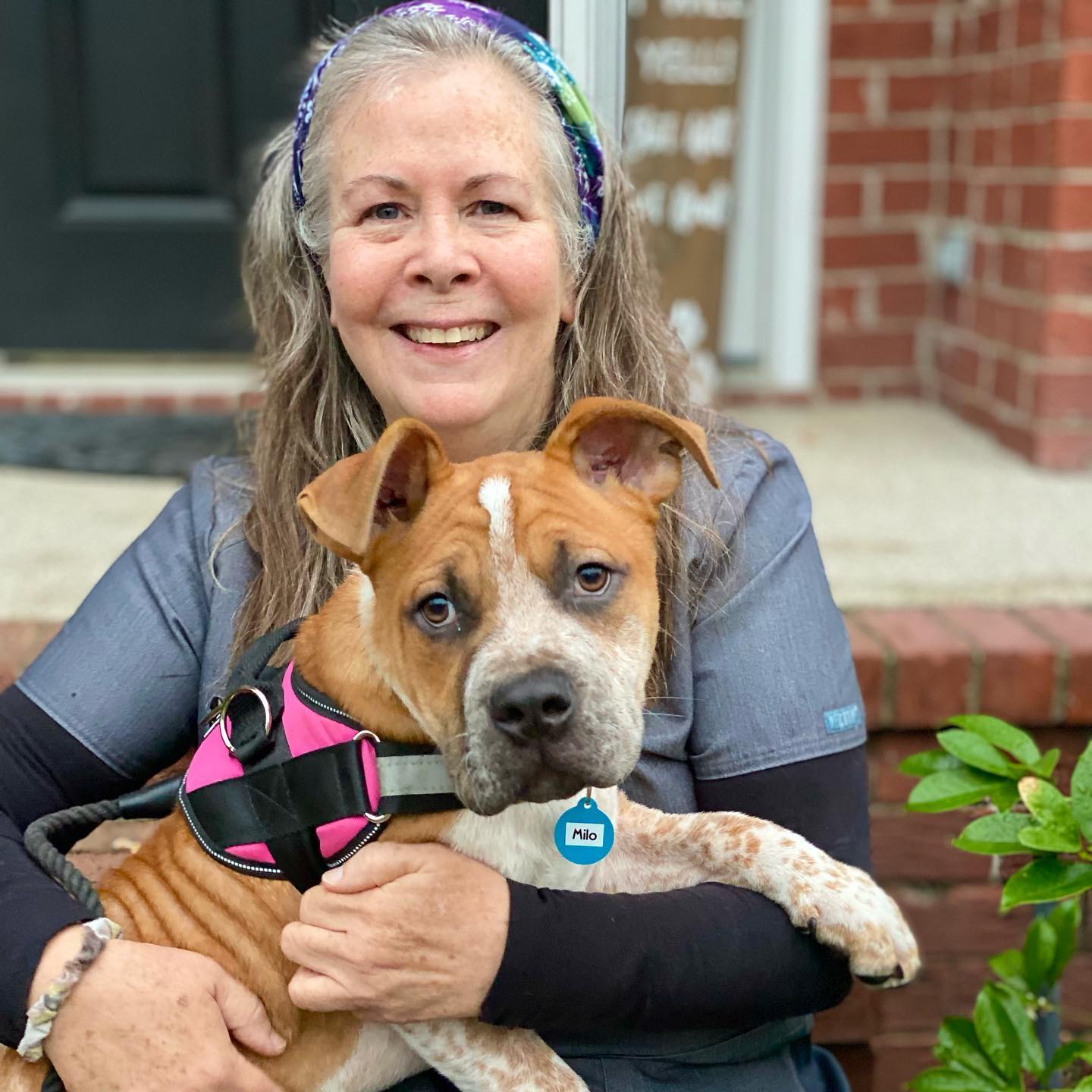 Puppie with her new owner