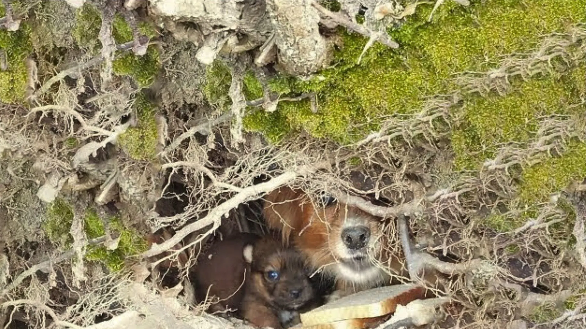 Adorable Mama Dog Was So Terrified Of Her Rescuers Until She Realized They Want To Help