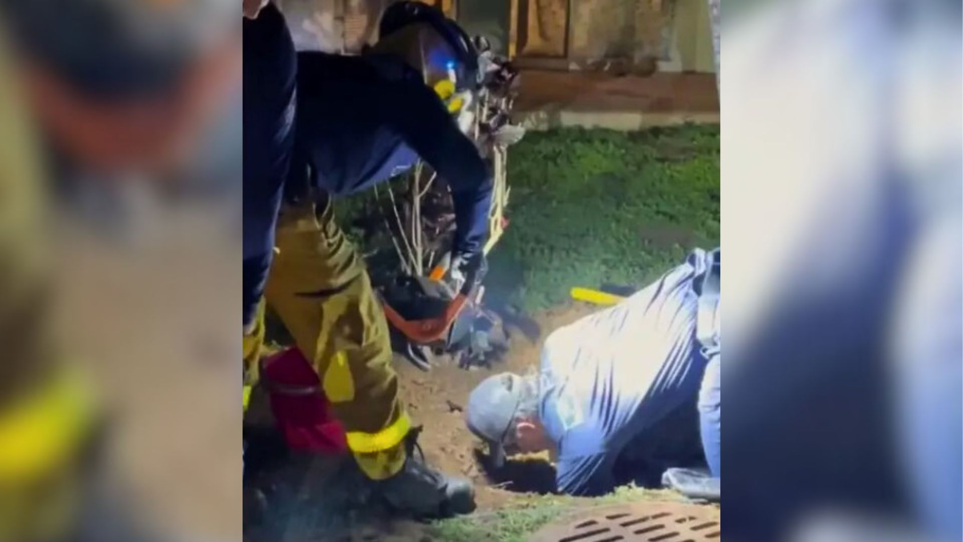 Kind Firefighters Hear Loud Barking In A Storm Drain And Start Digging Immediately
