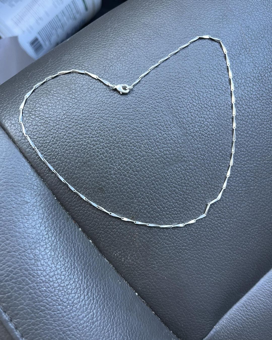 a necklace on the seat