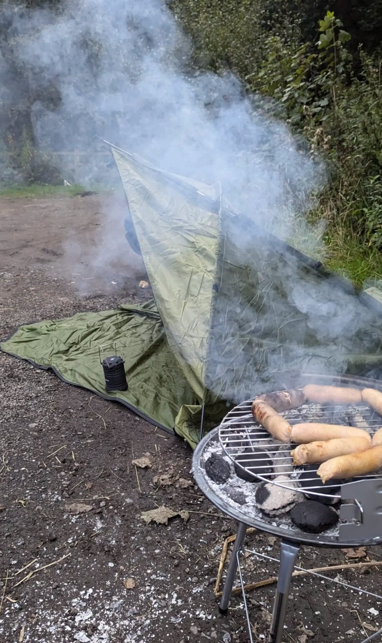 food on the grill