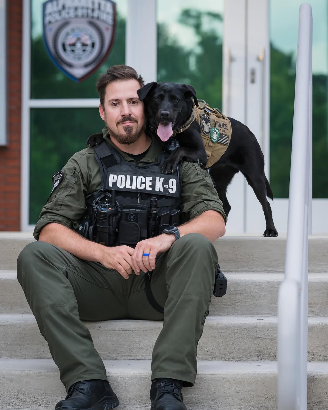 Officer and Police dog